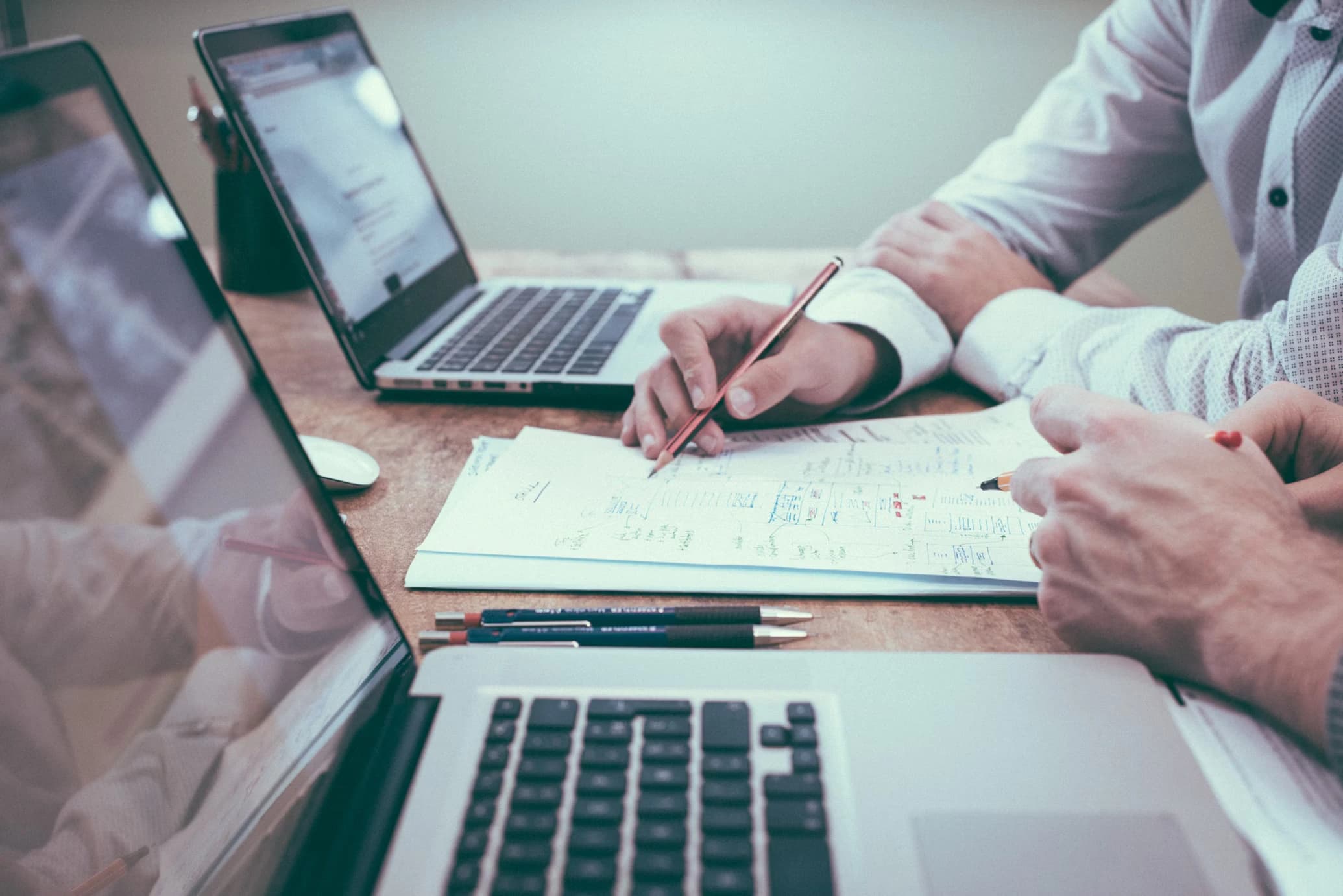 Professional services office with lawyers and consultants using digital case management and client collaboration tools